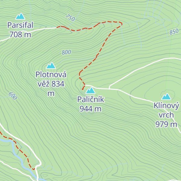 Map of Paličník
