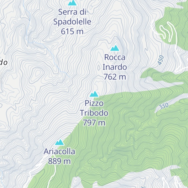 Map of Pizzo Tribodo
