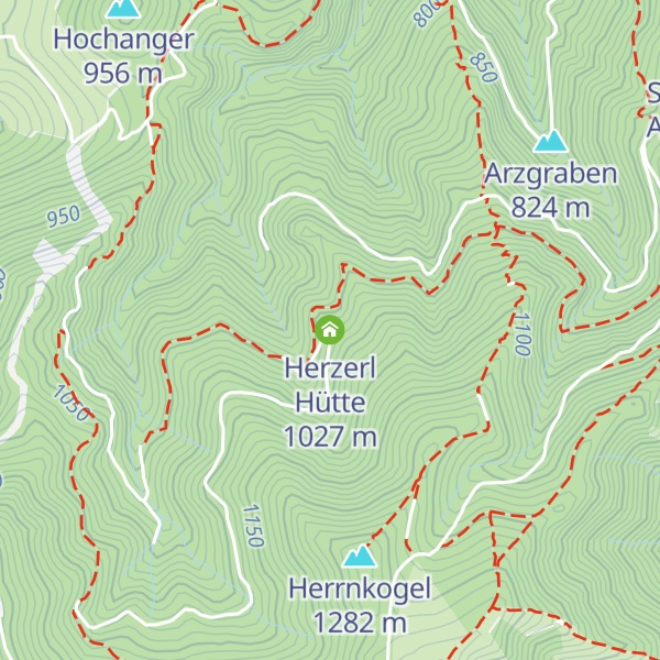 Map of Herzerl Hütte