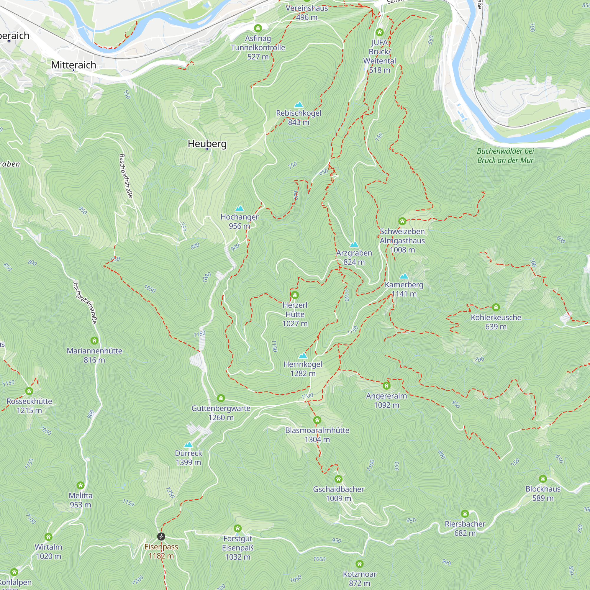 Herzerl Hütte map