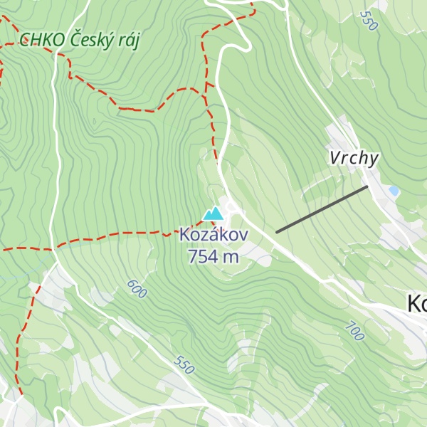 Map of Kozákov