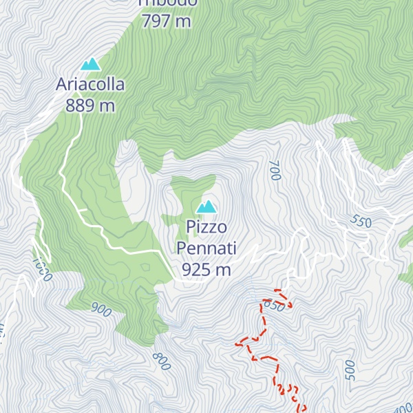 Map of Pizzo Pennati