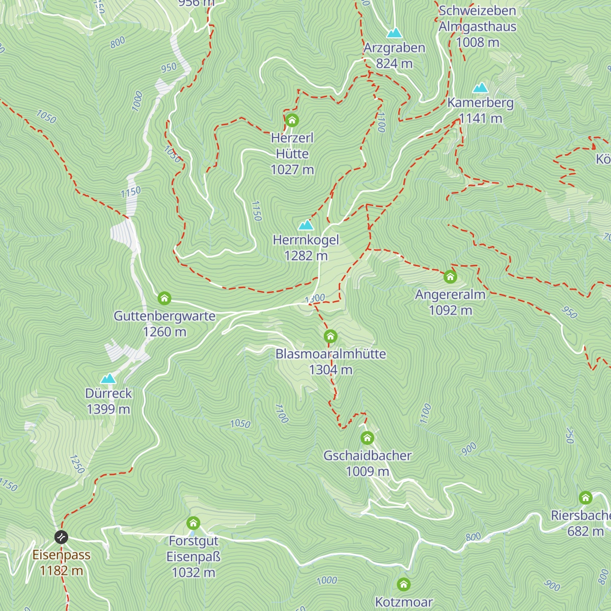 Hochanger Schutzhaus map