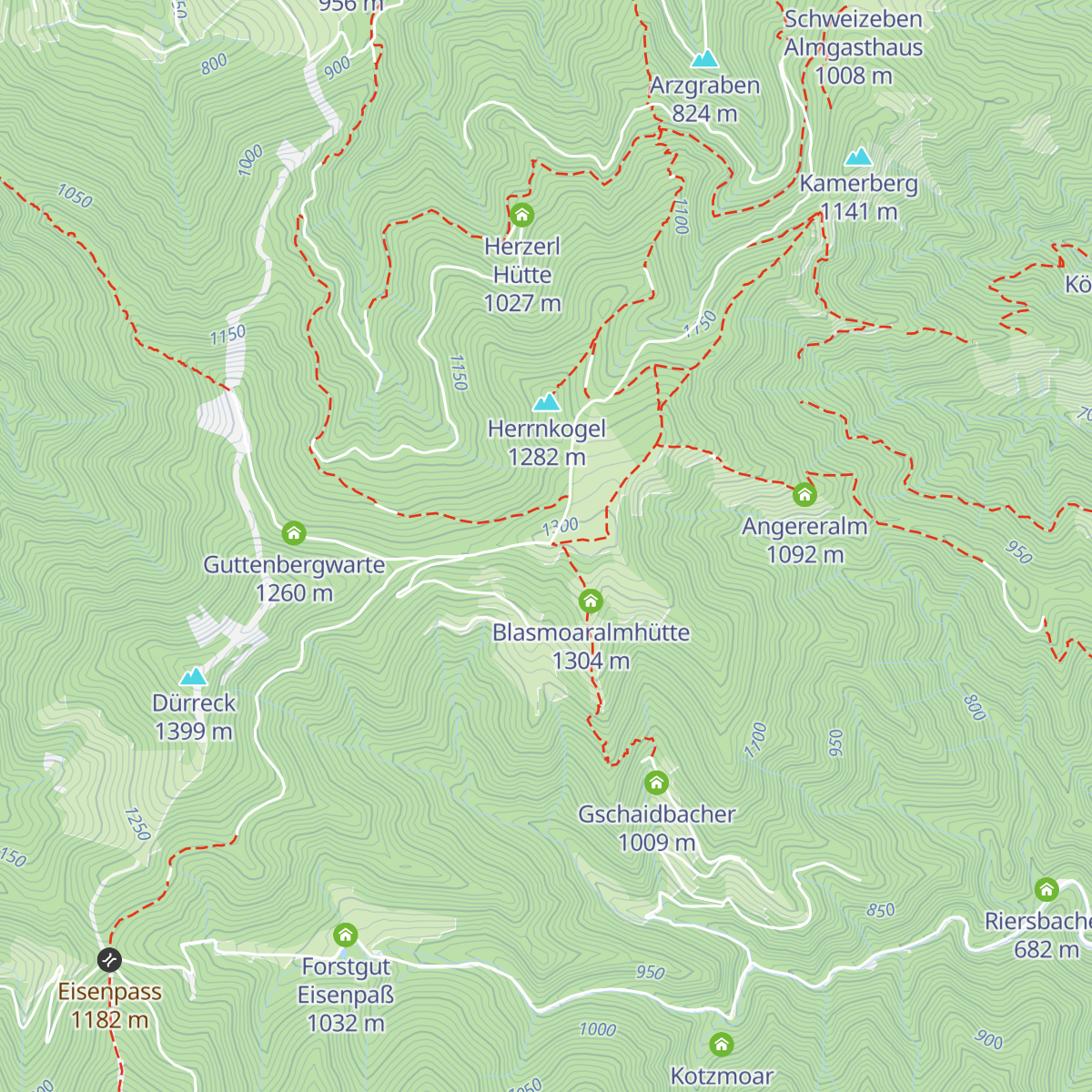 Hochanger Schutzhaus map