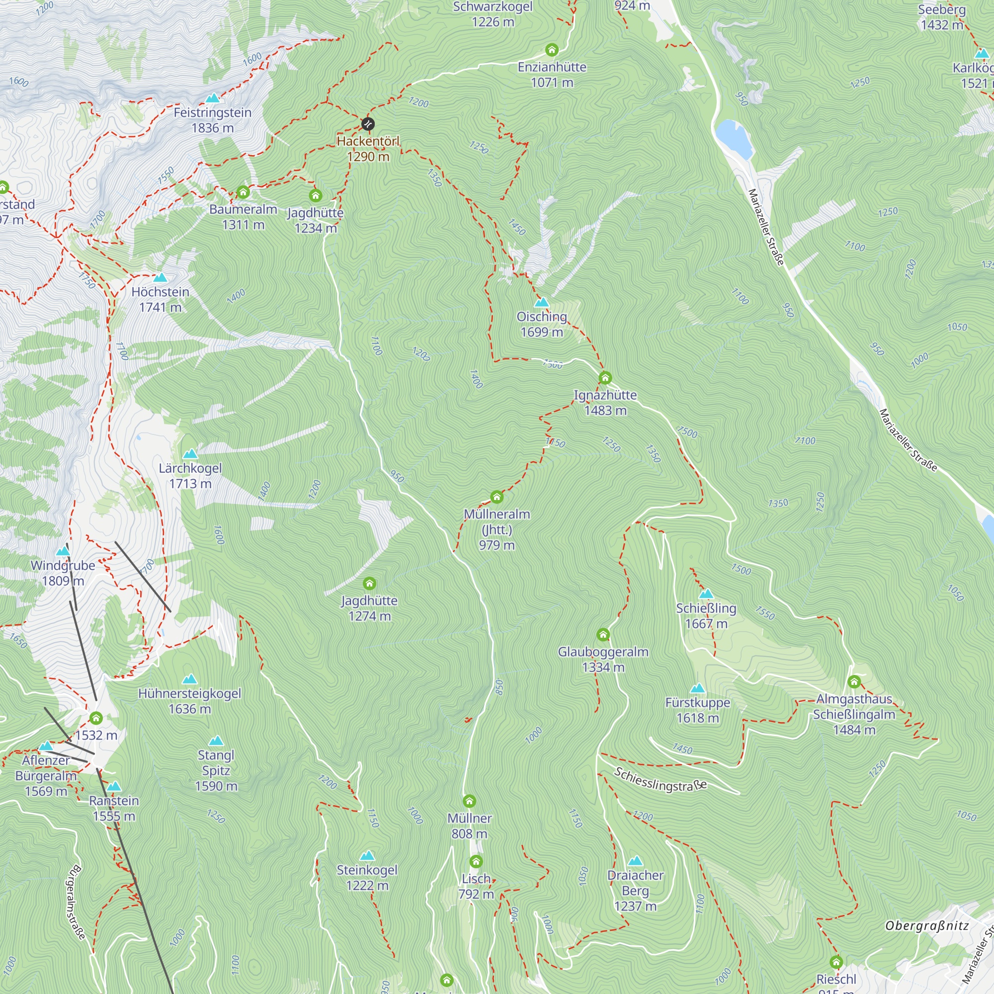 Müllneralm (Jhtt.) map