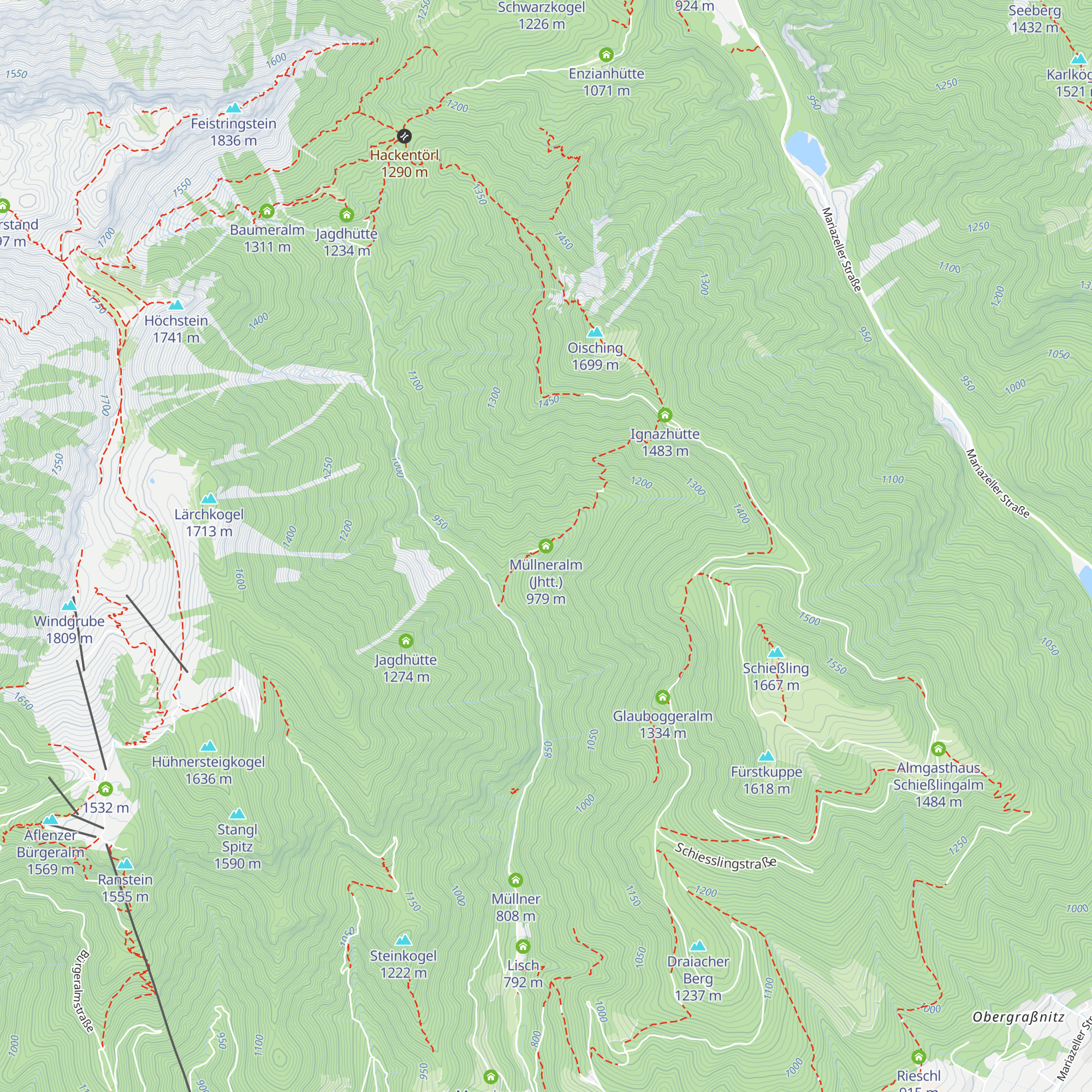 Müllneralm (Jhtt.) map