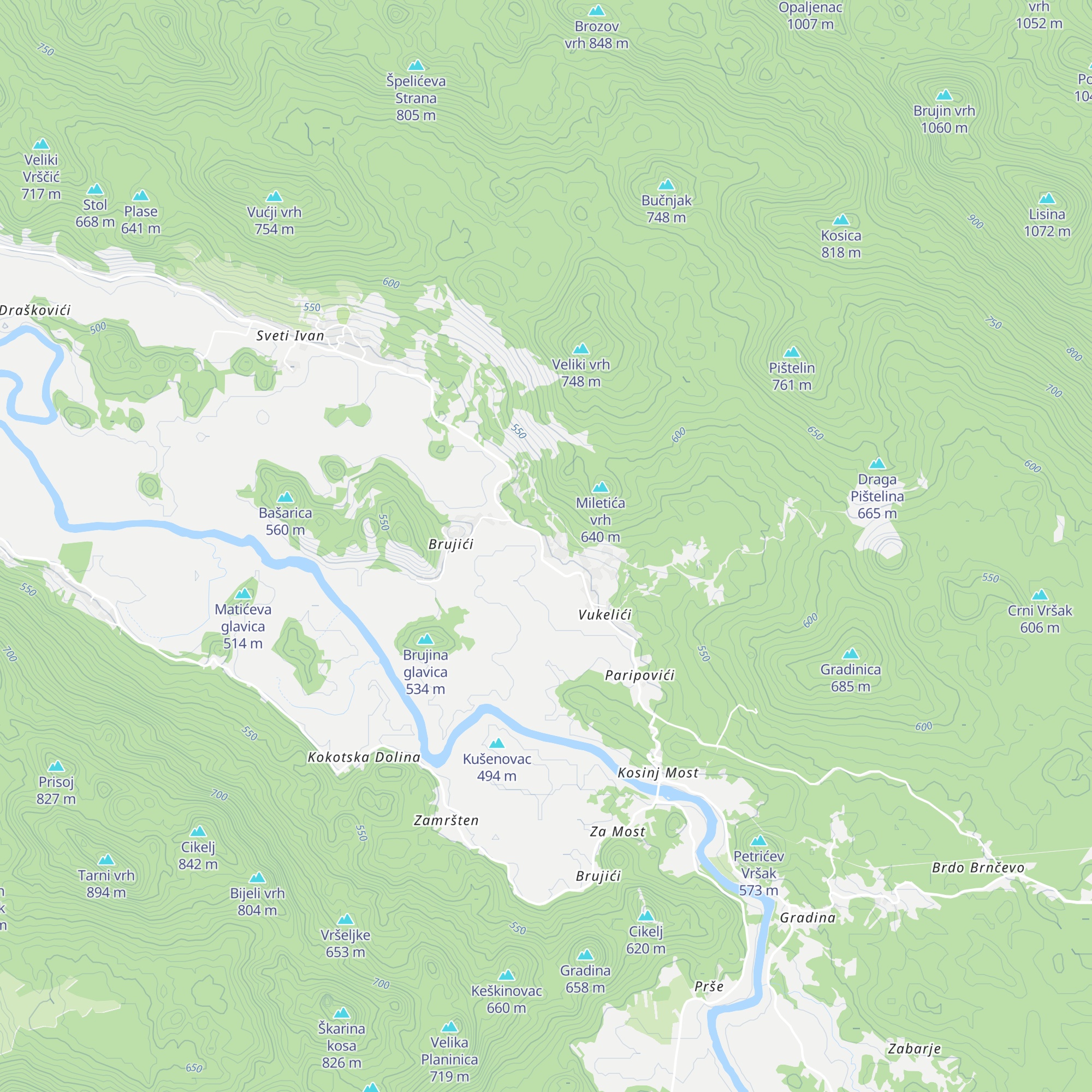 Kuća Donji Kosinj map