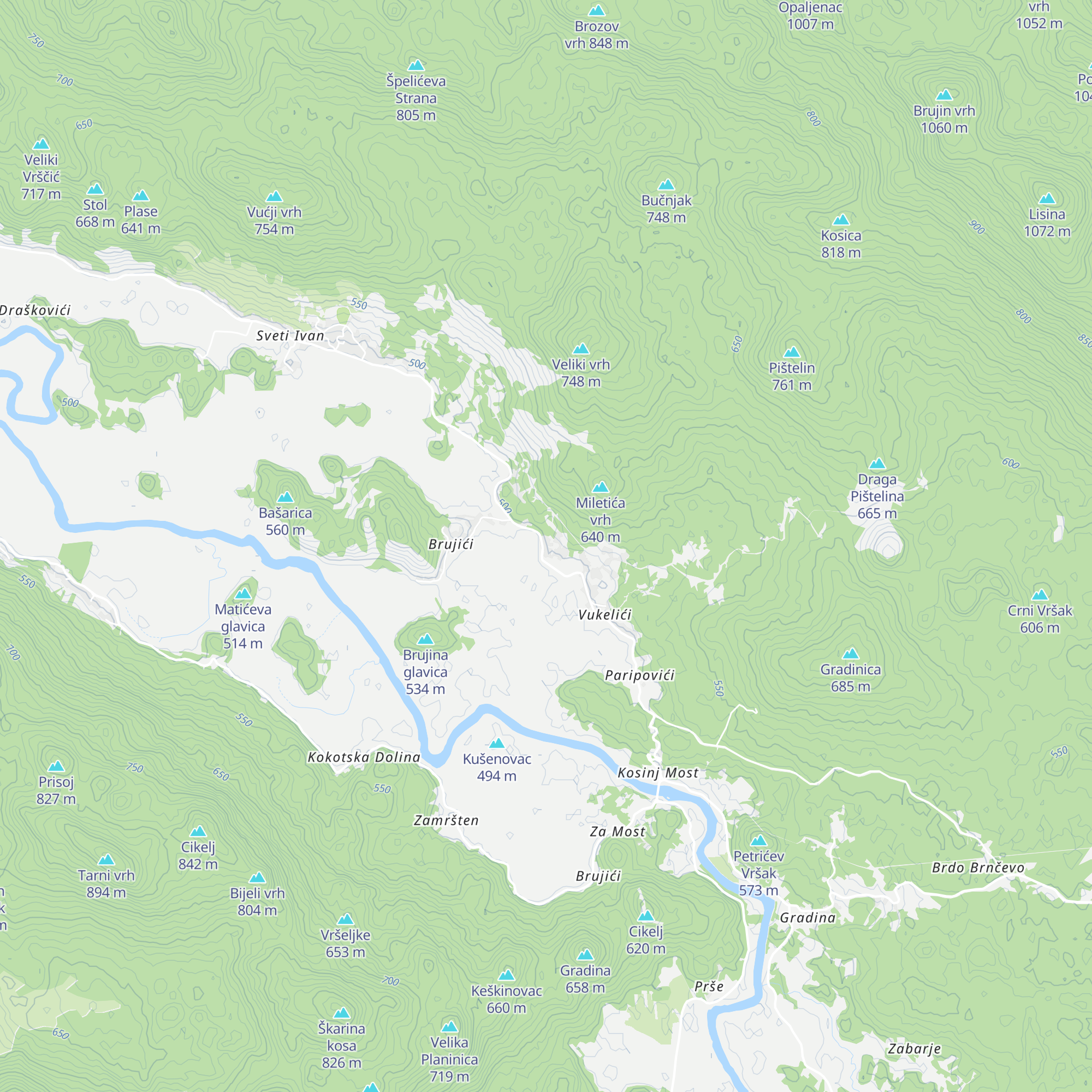 Kuća Donji Kosinj map
