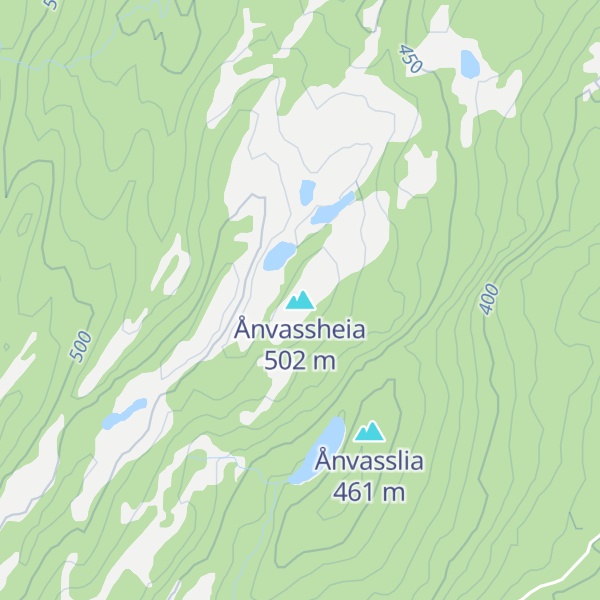 Map of Ånvassheia