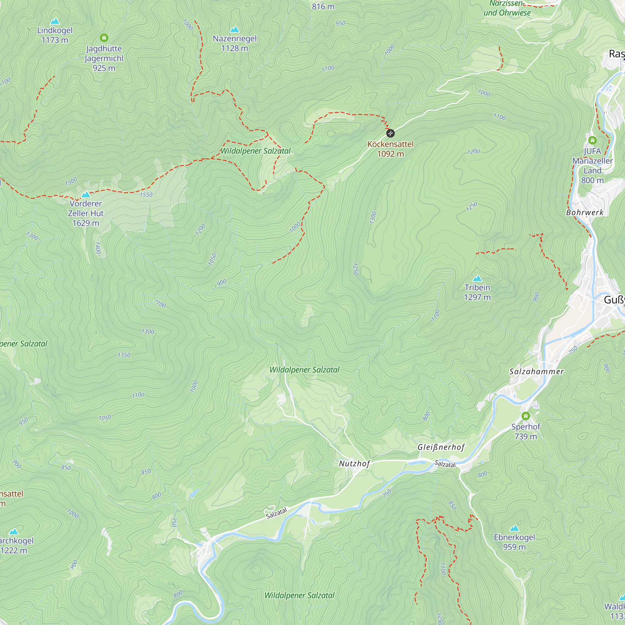 Lasingeralm map