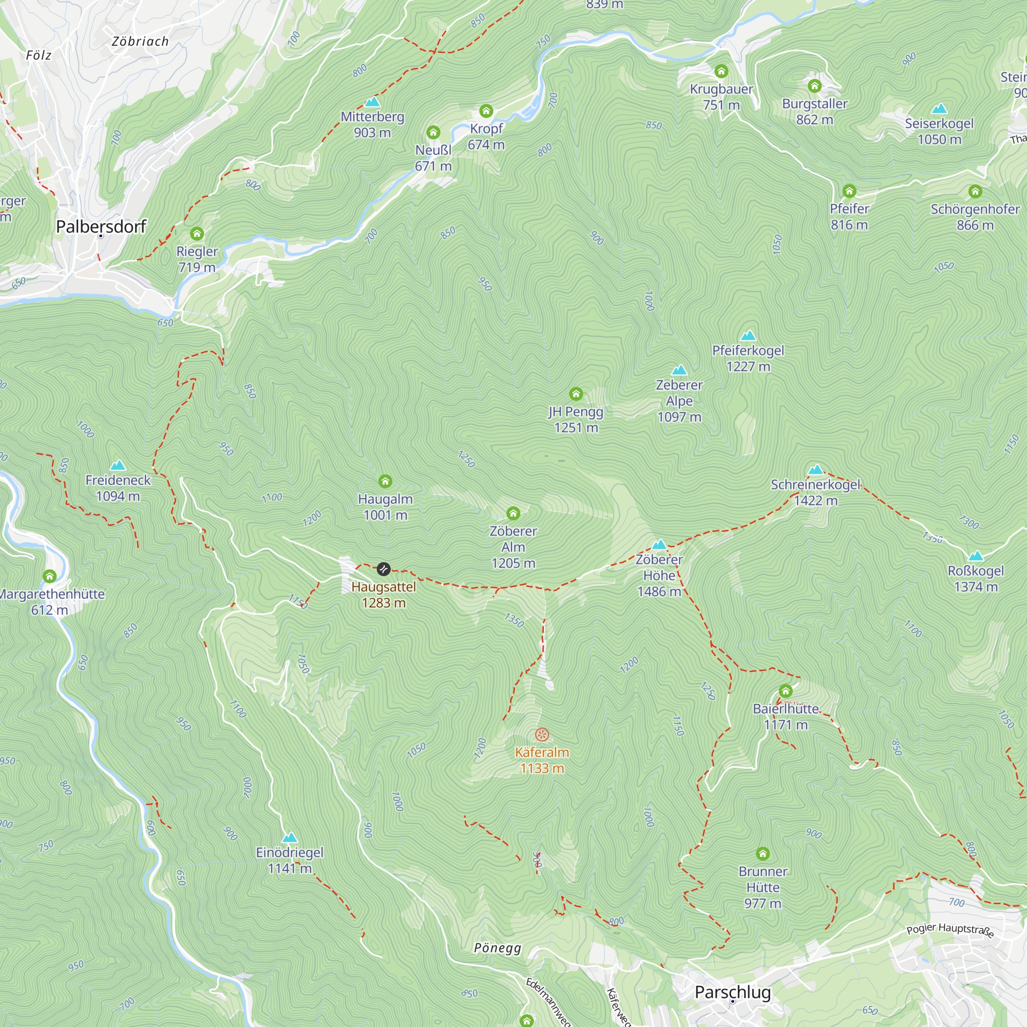 Zöberer Alm map