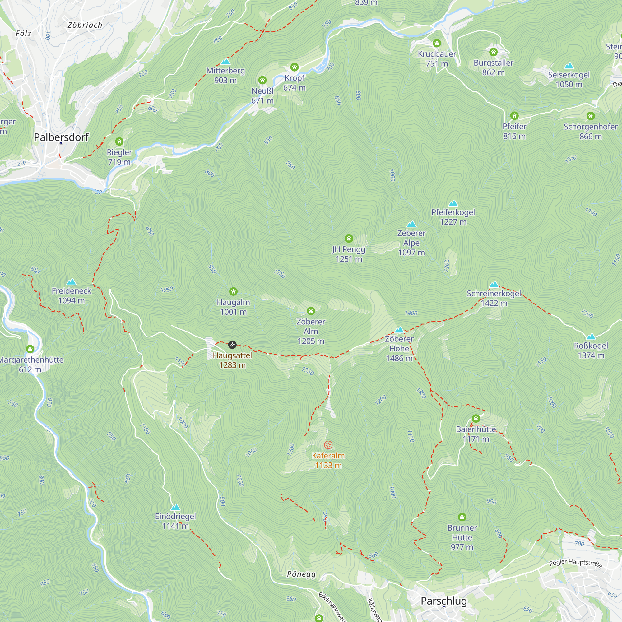 Zöberer Alm map