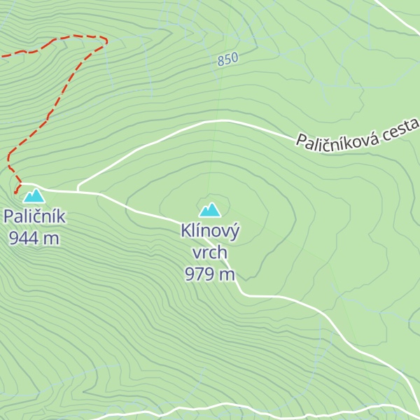 Map of Klínový vrch