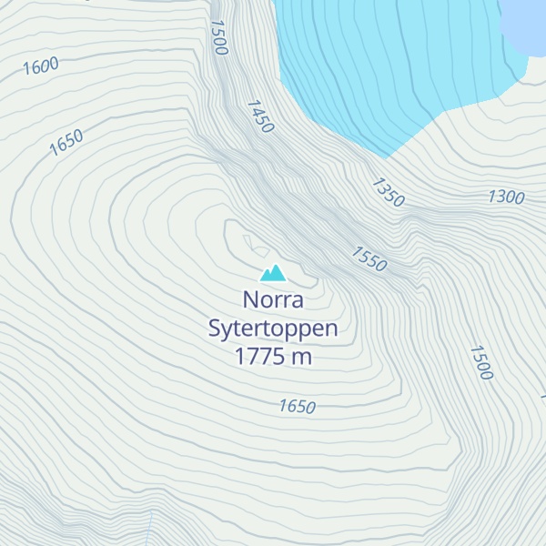 Map of Norra Sytertoppen