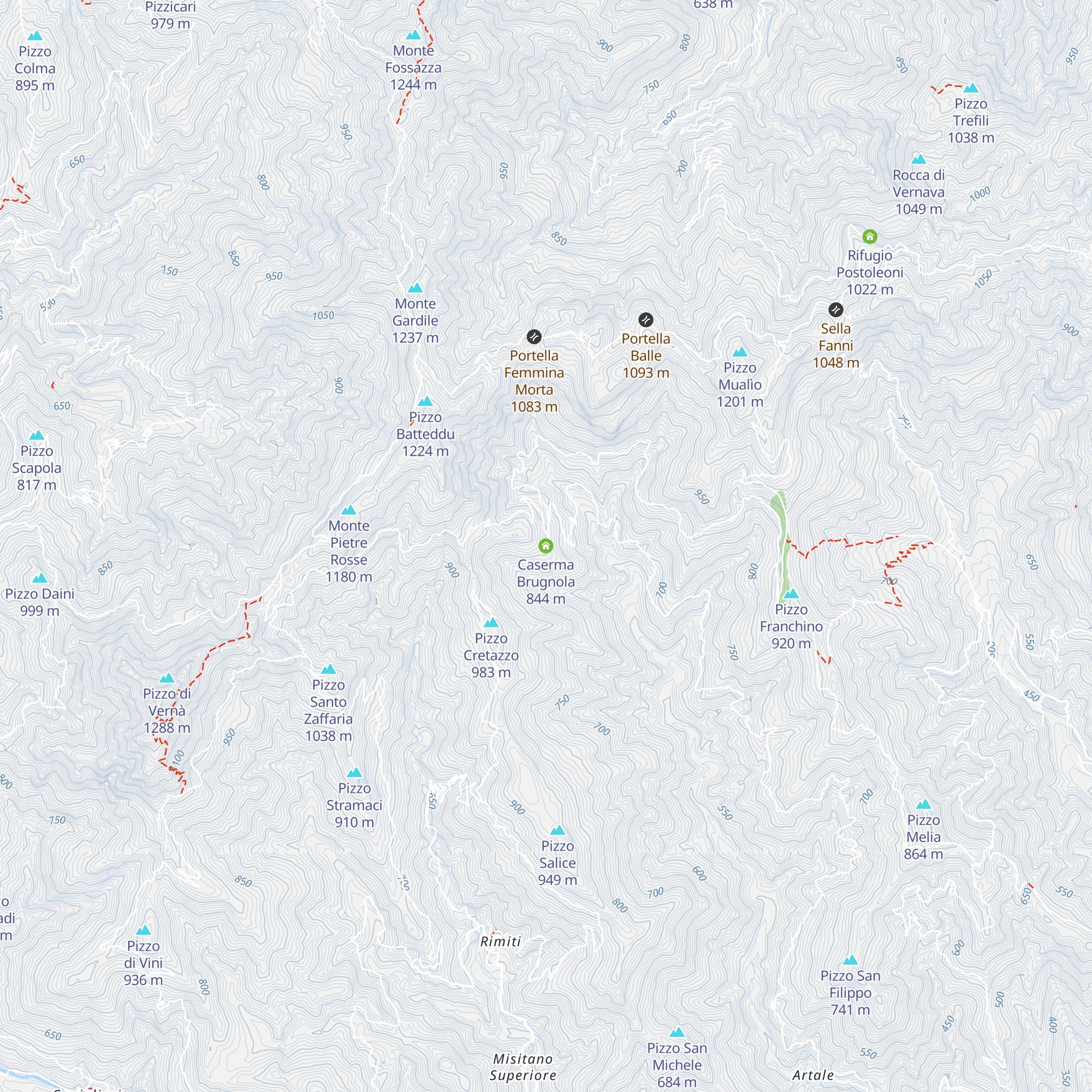 Caserma Brugnola map
