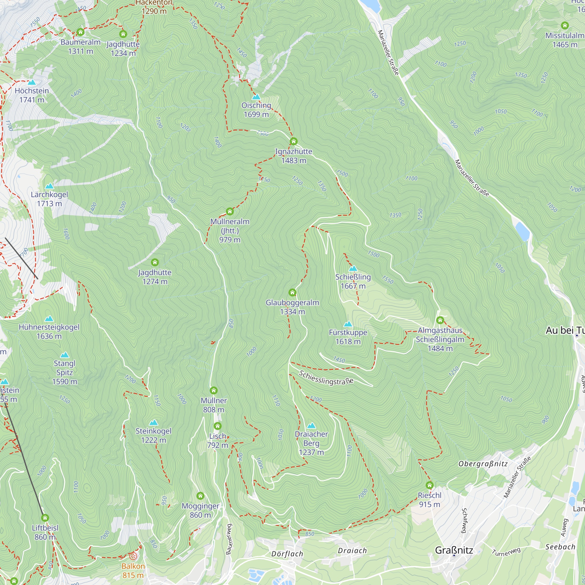 Glauboggeralm map