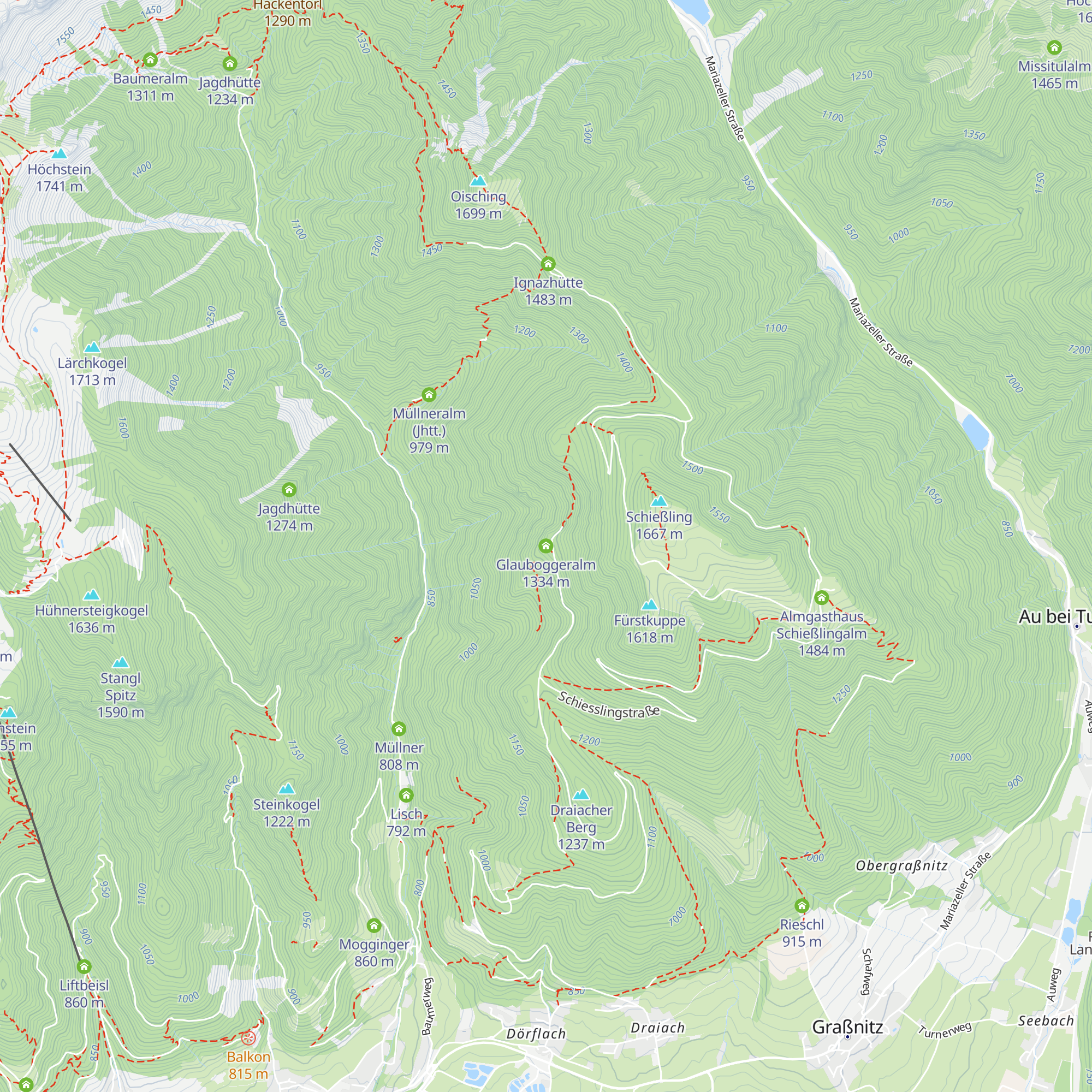 Glauboggeralm map