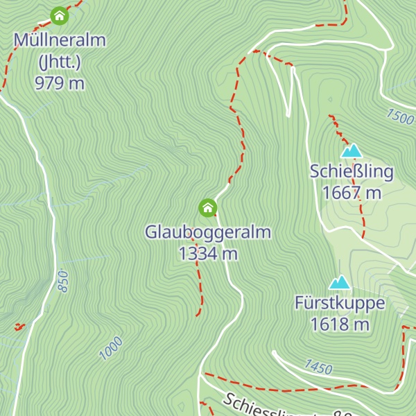 Map of Glauboggeralm