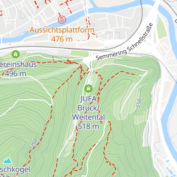 Map of JUFA Bruck/Weitental