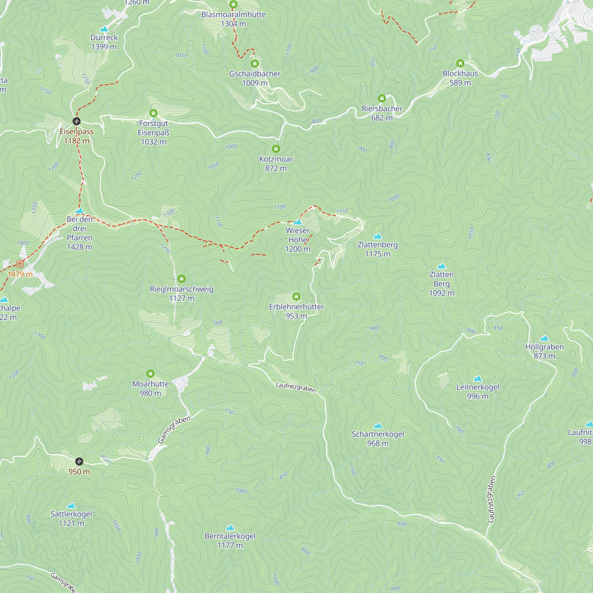 Erblehnerhütter map