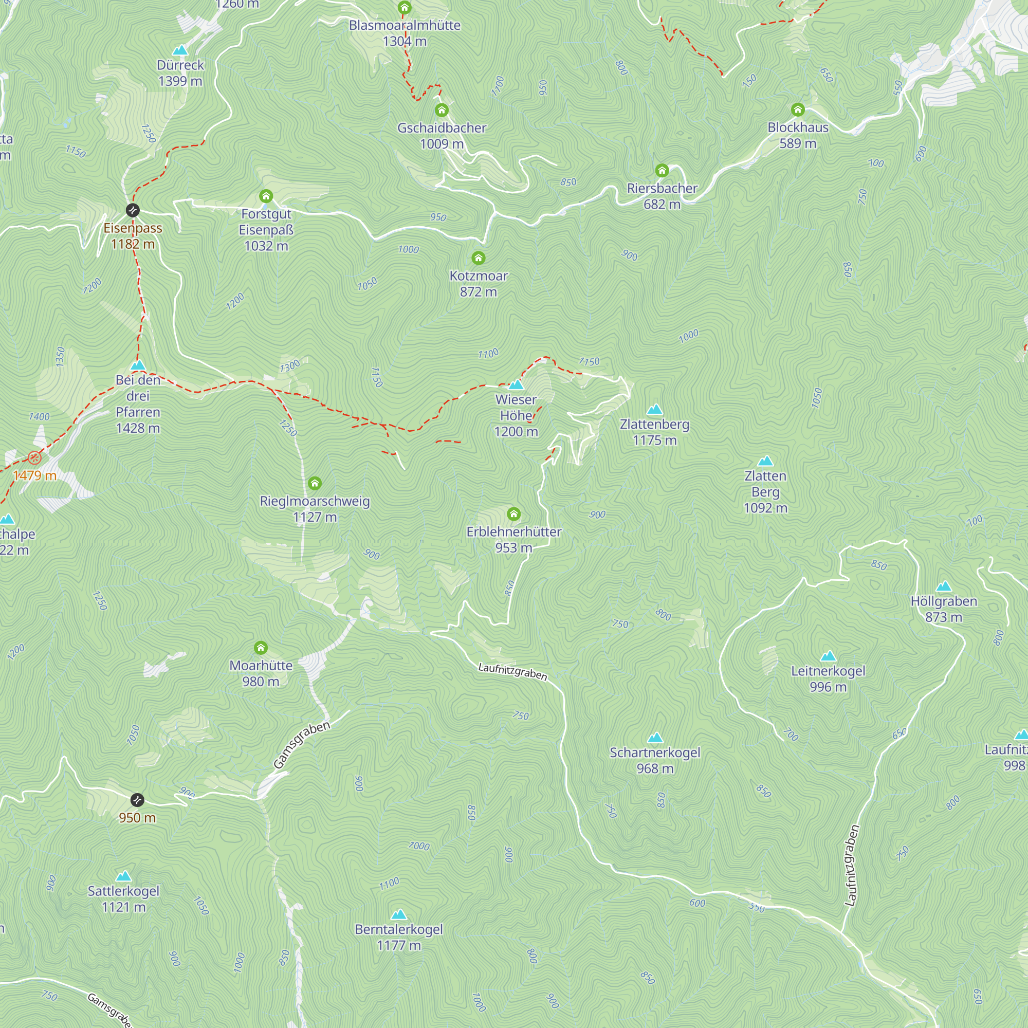 Erblehnerhütter map