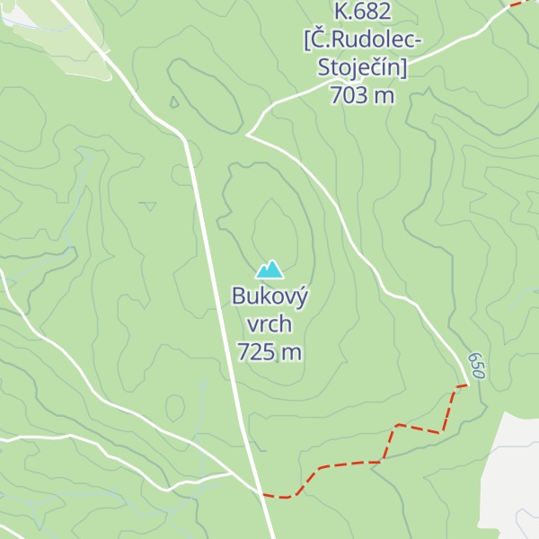 Map of Bukový vrch