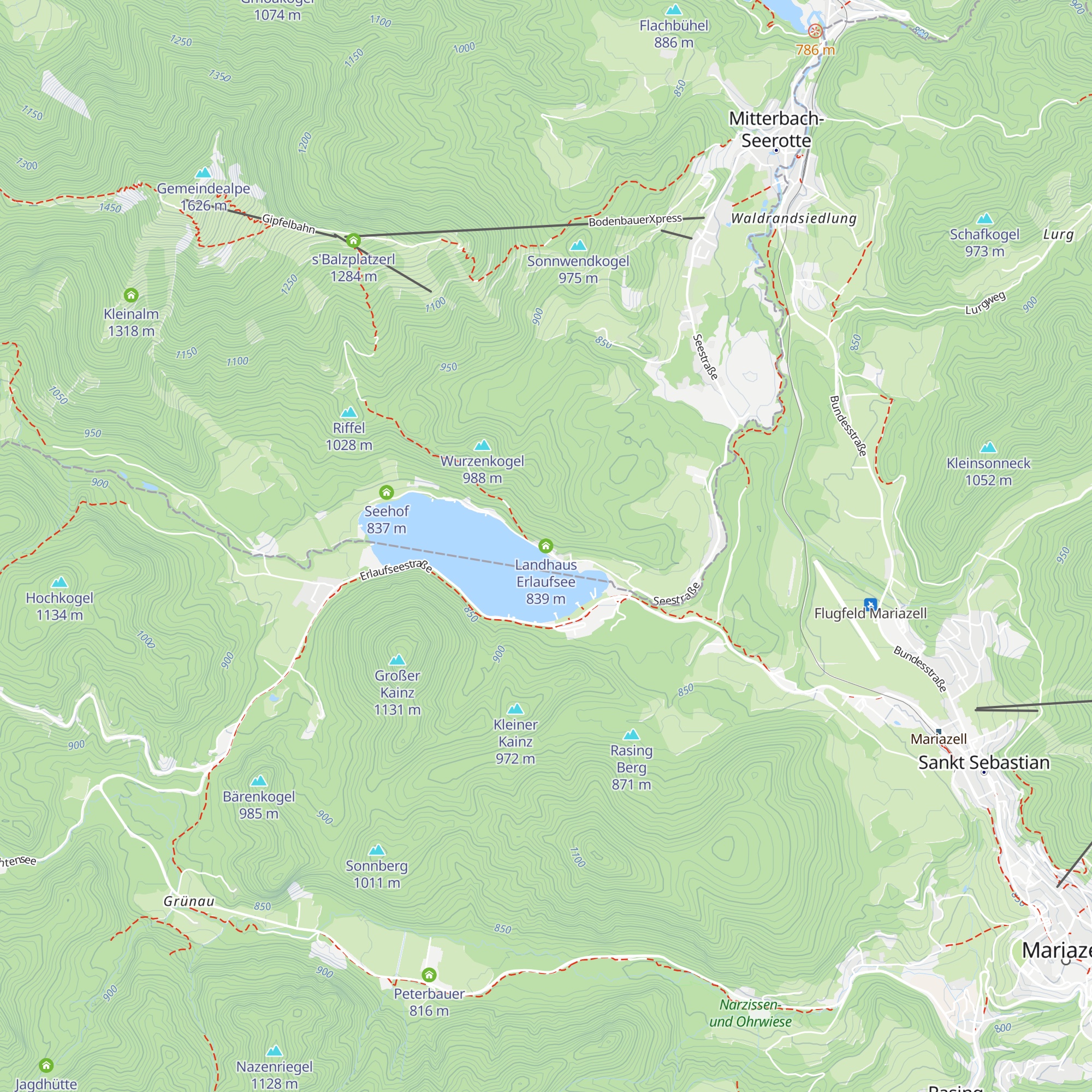Landhaus Erlaufsee map