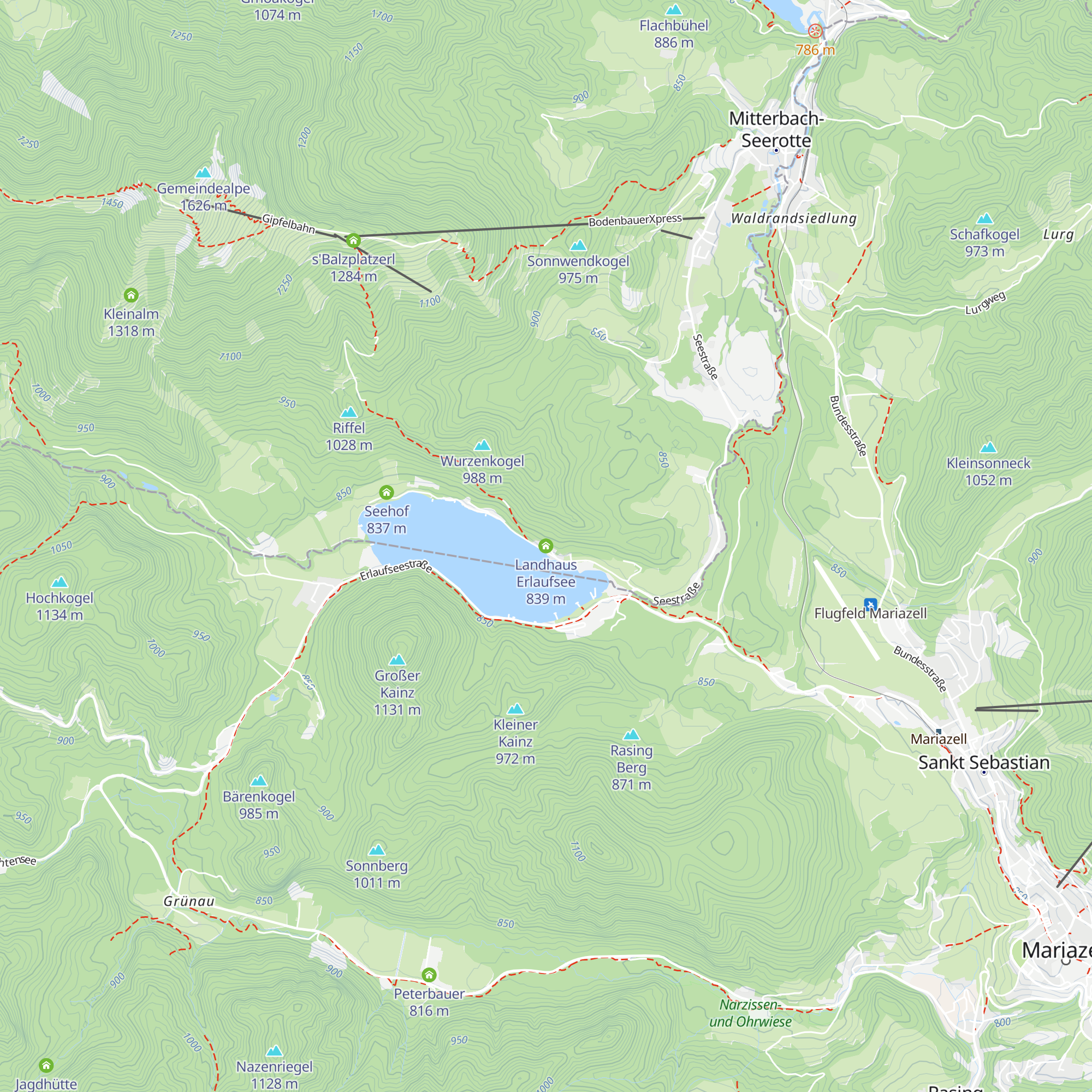 Landhaus Erlaufsee map