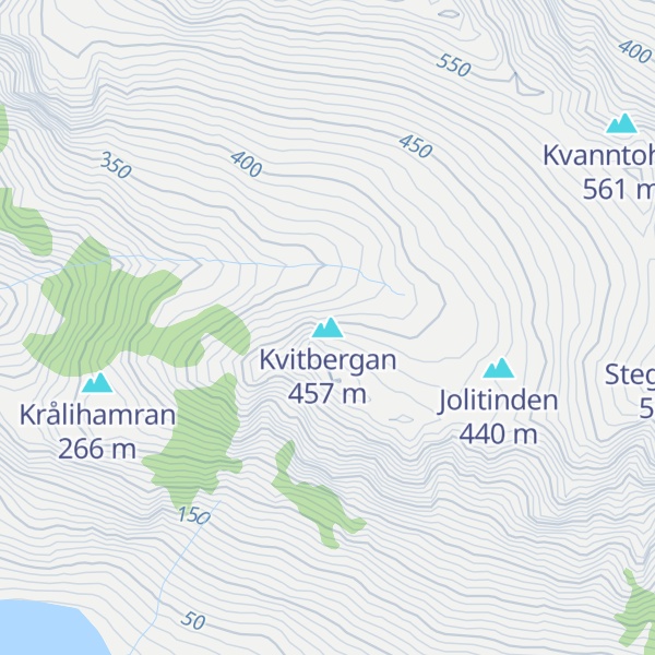 Map of Kvitbergan