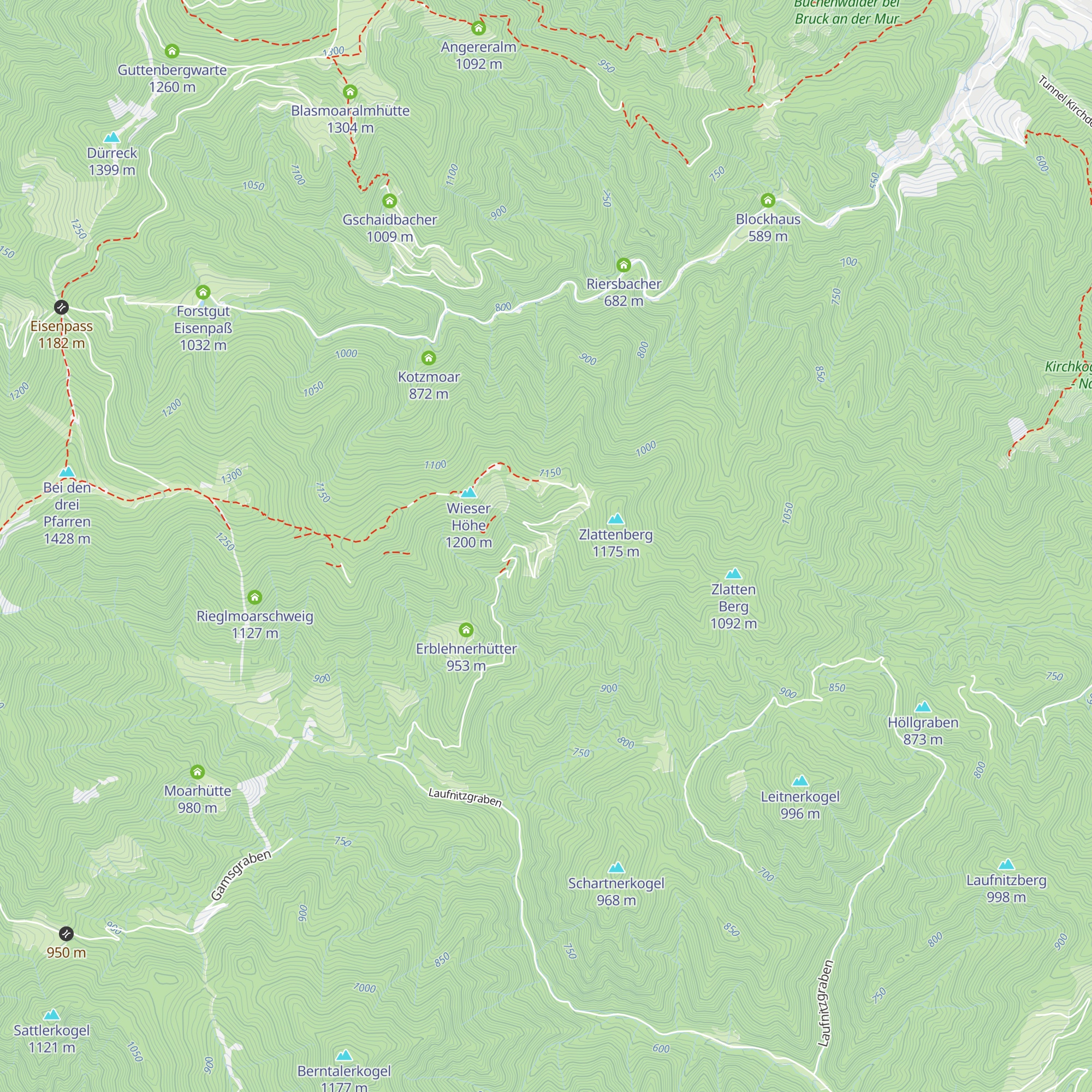 Schutzhütte Wieseralm map