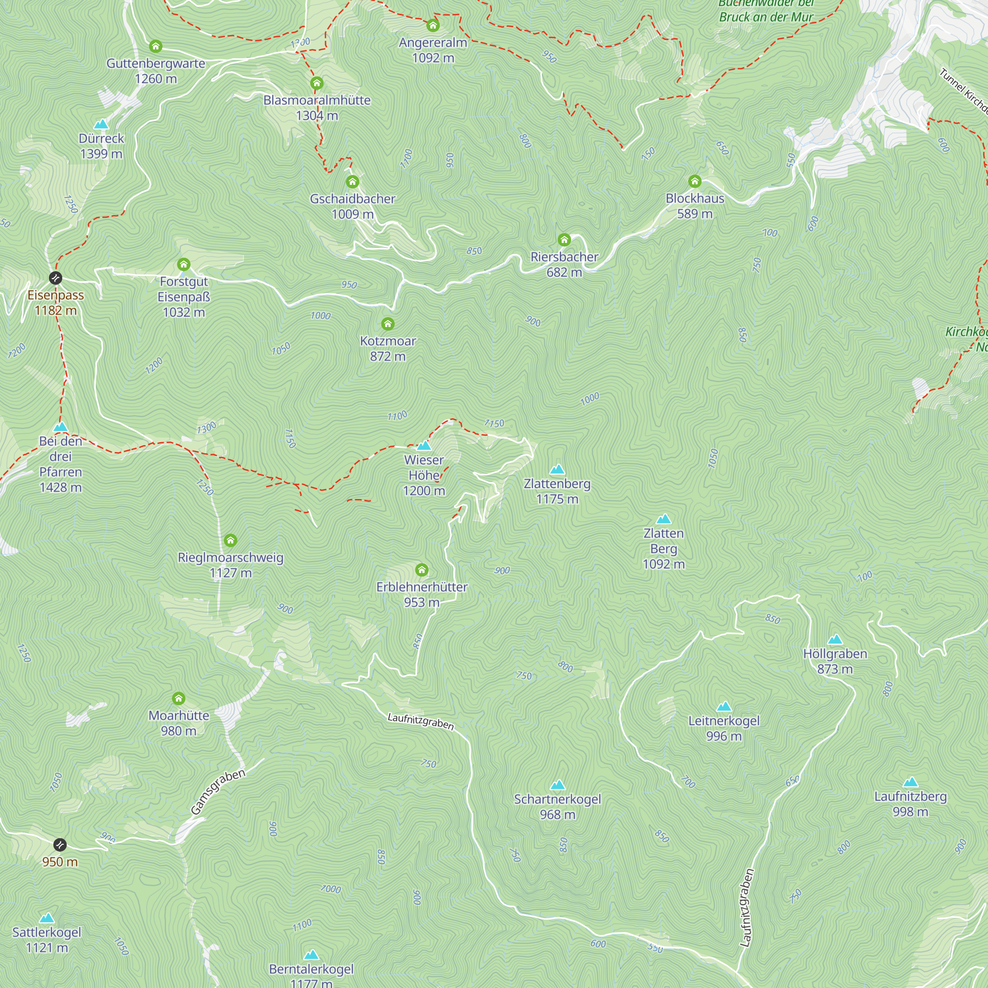 Schutzhütte Wieseralm map