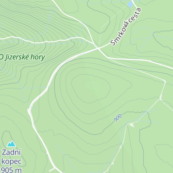 Map of Plochý vrch
