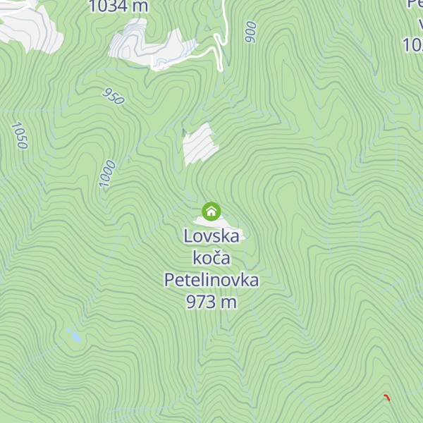 Map of Lovska koča Petelinovka