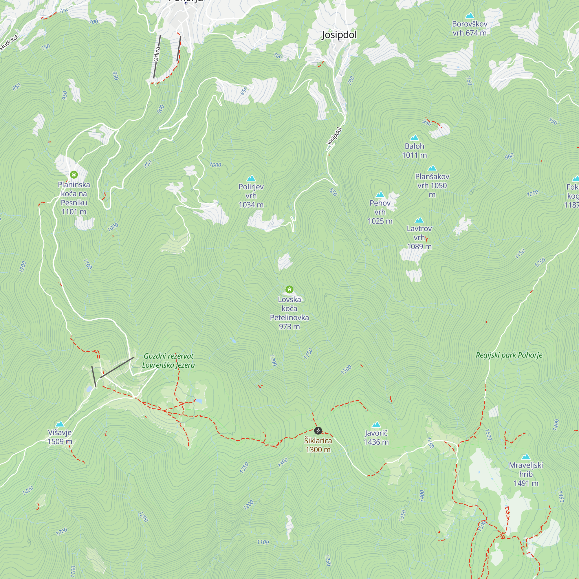 Lovska koča Petelinovka map