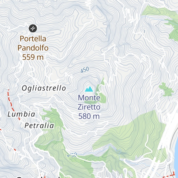Map of Monte Ziretto