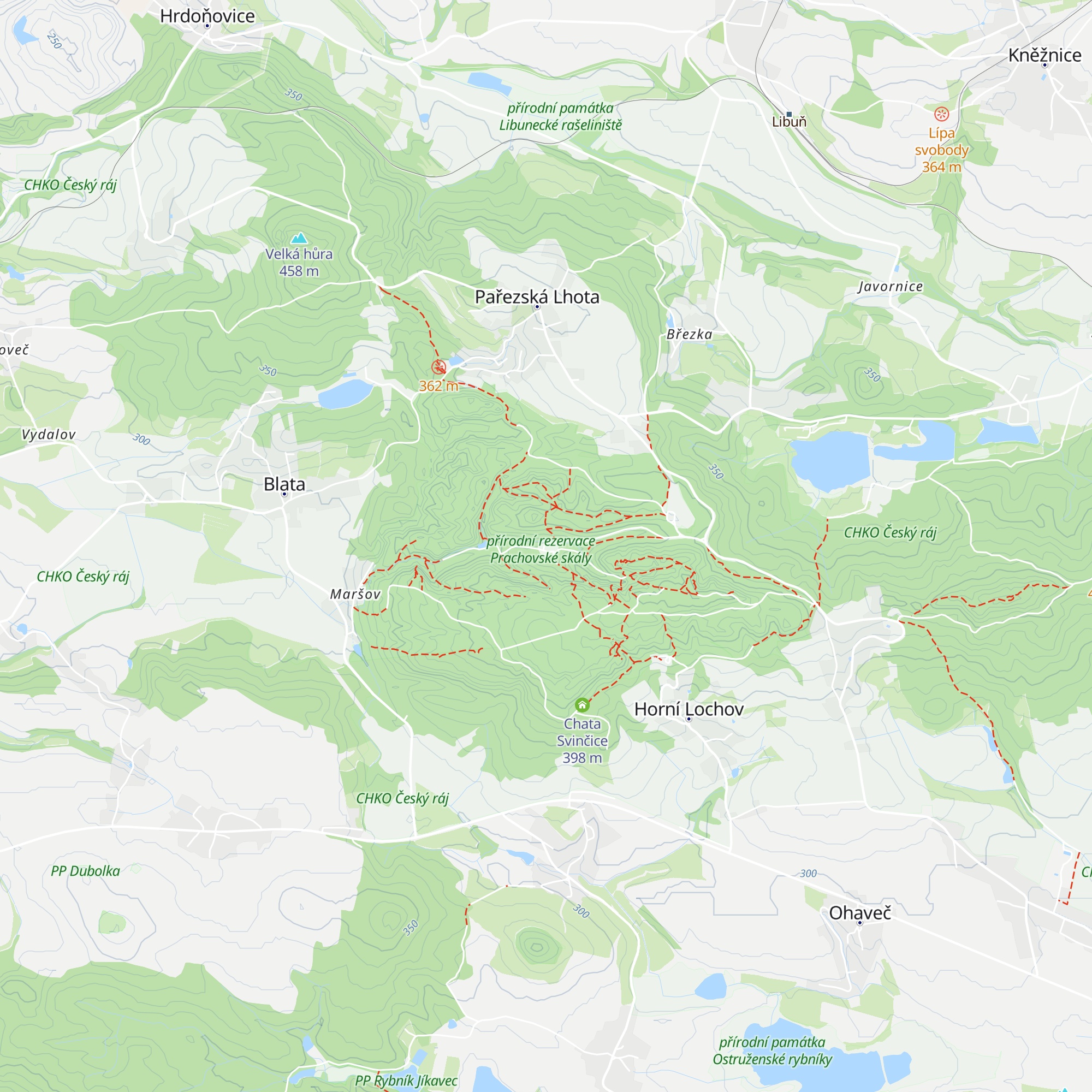 Turistická chata Prachov map