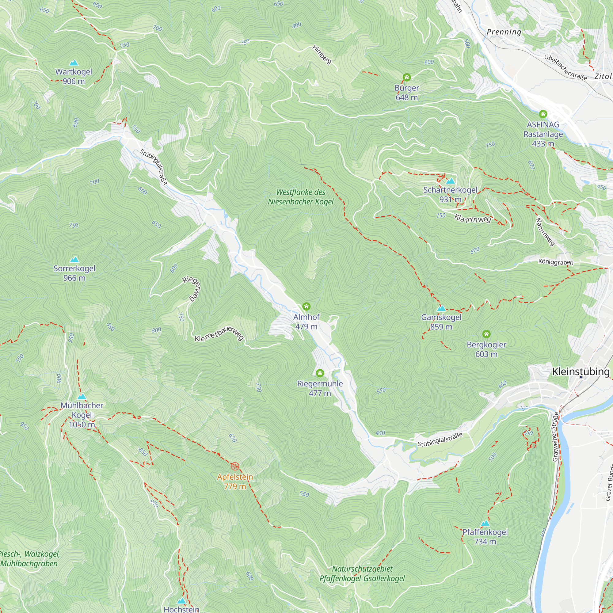 Almhof map