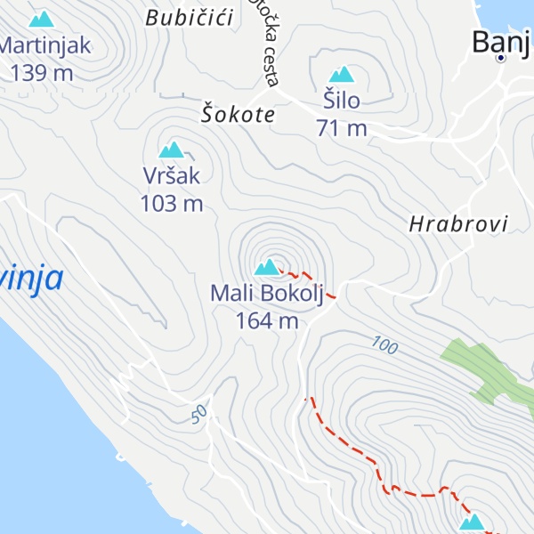 Map of Mali Bokolj