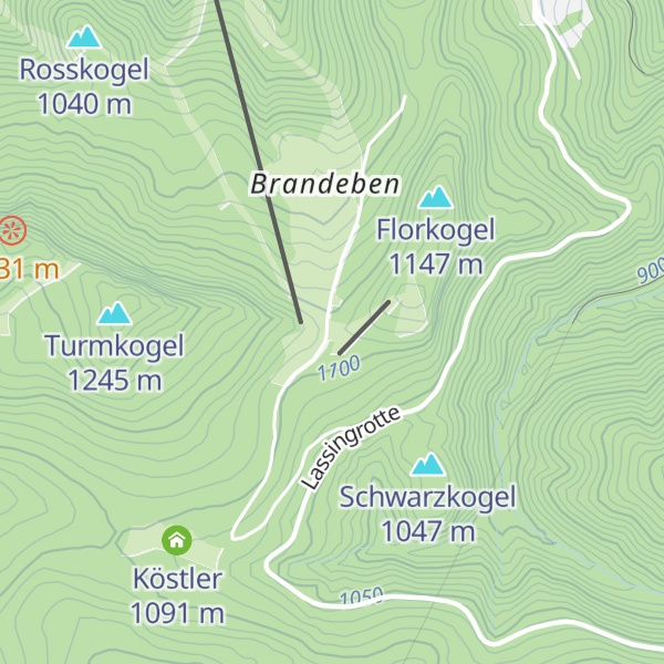Map of Berghaus Turmkogel