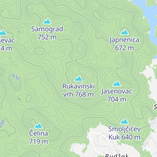 Map of Rukavinski vrh