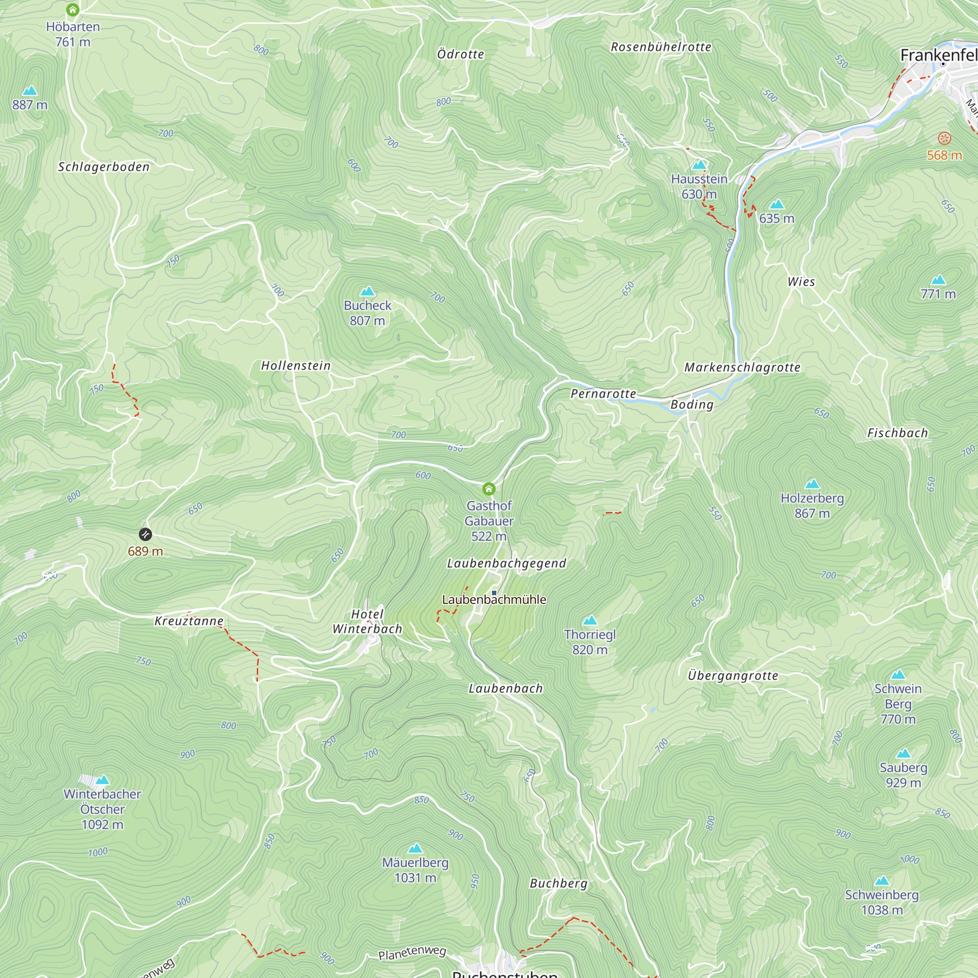 Gasthof Gabauer map