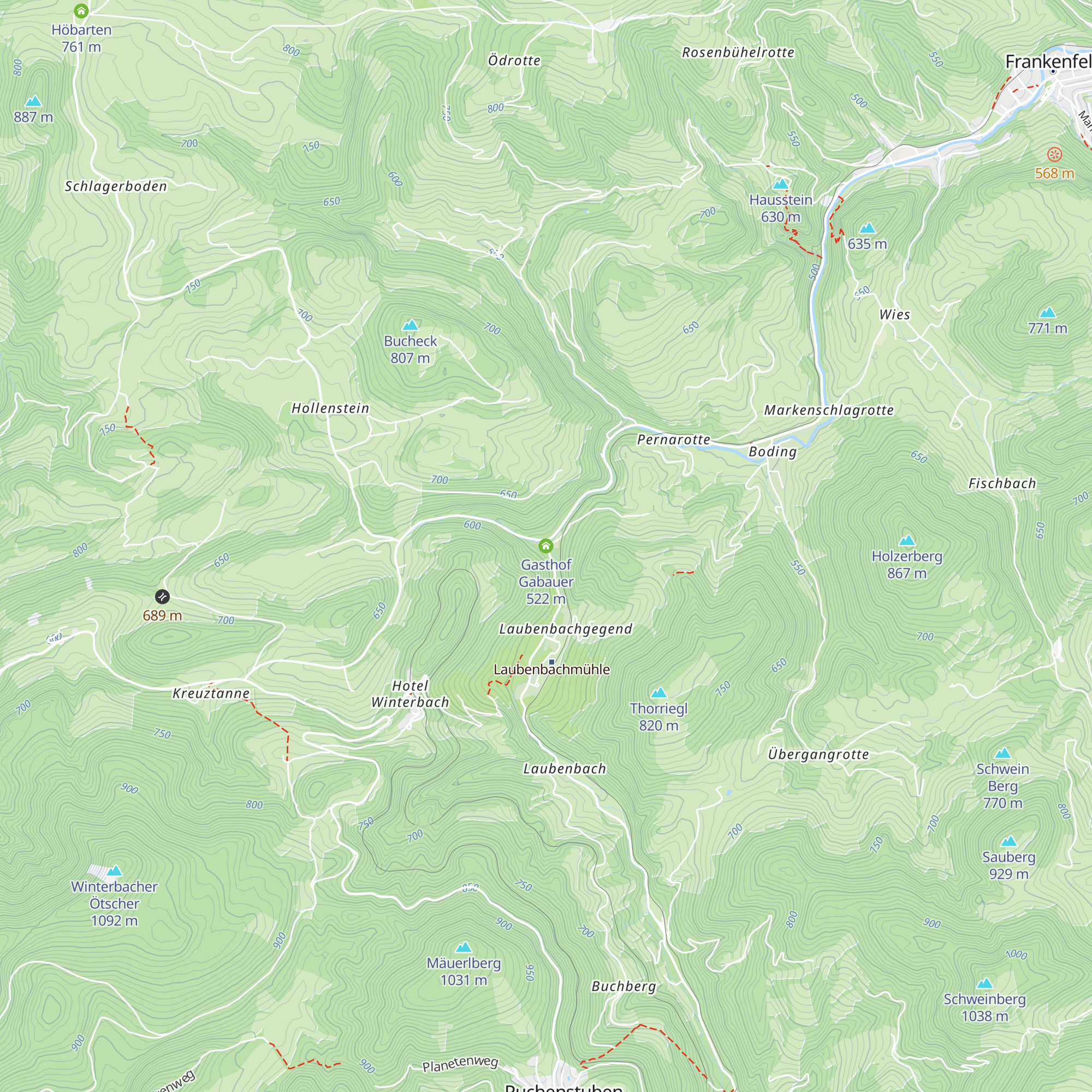 Gasthof Gabauer map