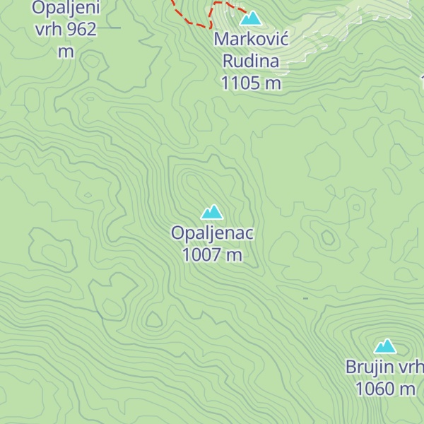 Map of Opaljenac