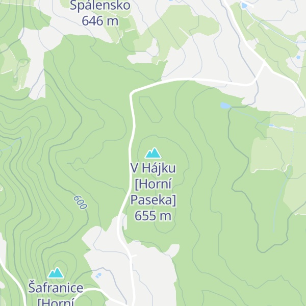 Map of V Hájku [Horní Paseka]
