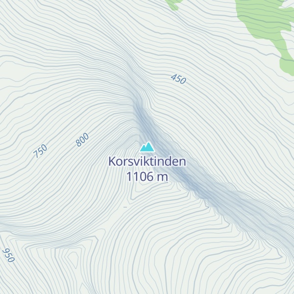 Map of Korsviktinden
