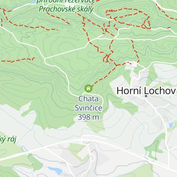 Map of Chata Svinčice