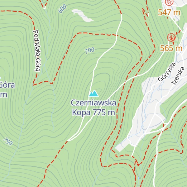Map of Czerniawska Kopa