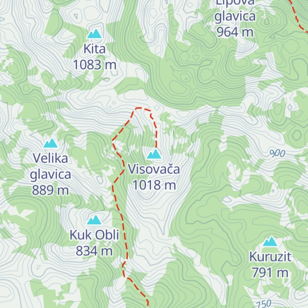 Map of Visovača