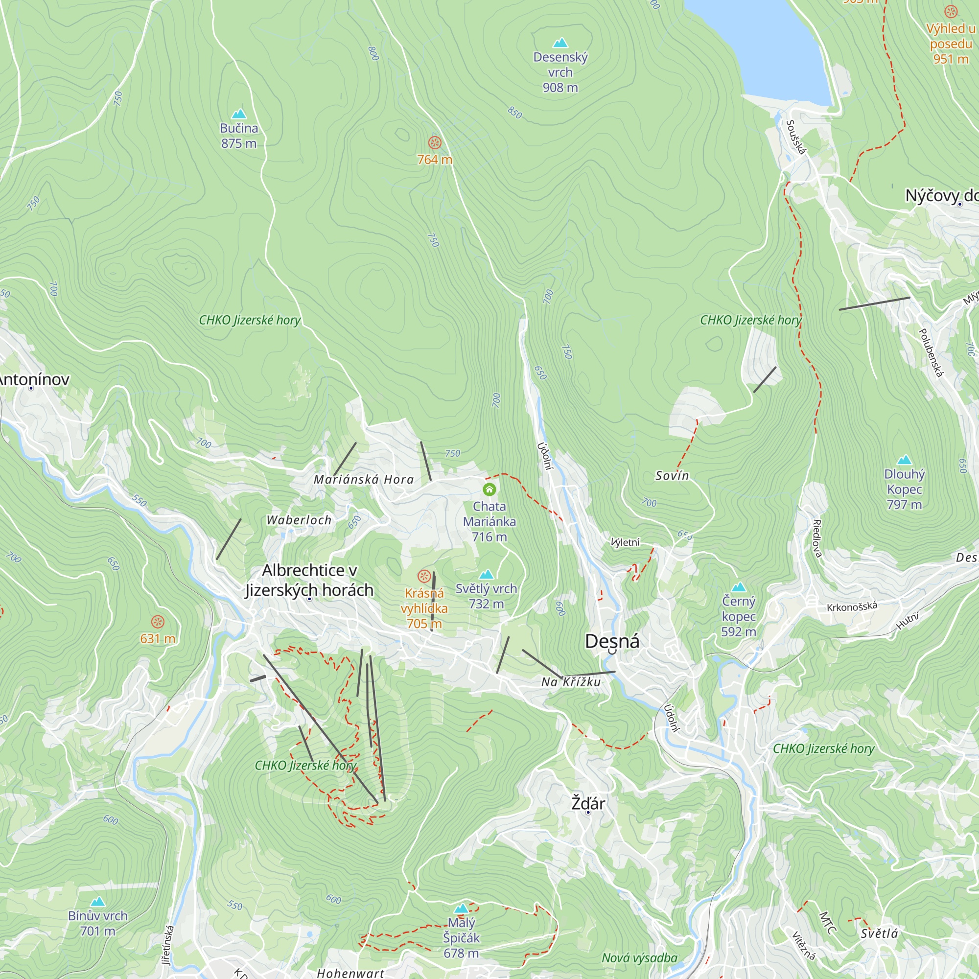 Chata Mariánka map