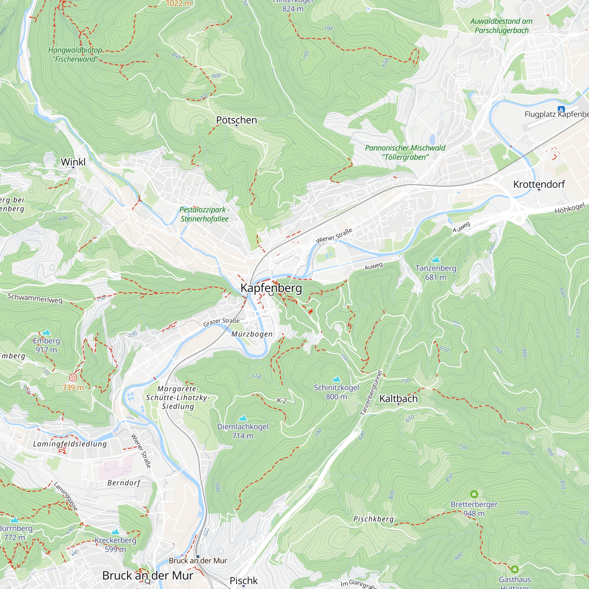 Burgwirt Oberkapfenberg map